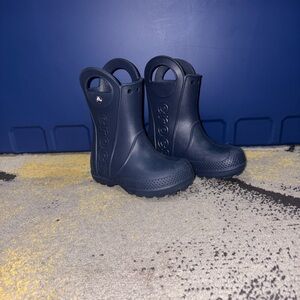 CROCS Kids Navy Rain Boots